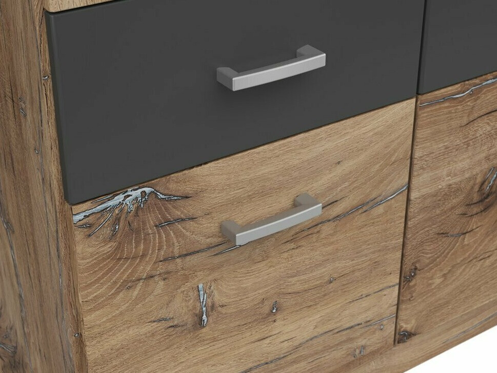 Riidekapp Boston 533 (Tume tamm + Grafiit)