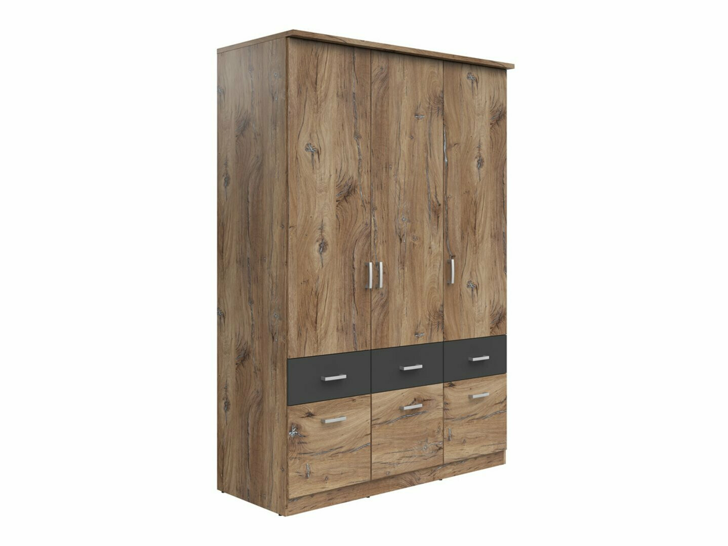 Riidekapp Boston 534 (Tume tamm + Grafiit)