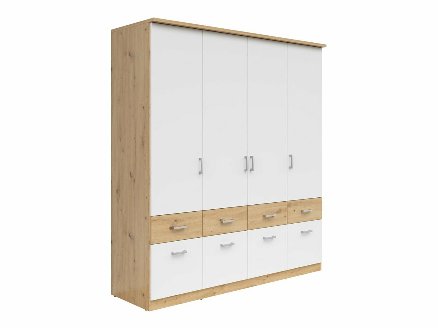 Riidekapp Boston 537 (Artisan tamm + Valge)