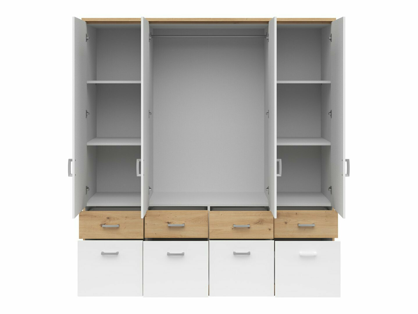 Riidekapp Boston 537 (Artisan tamm + Valge)