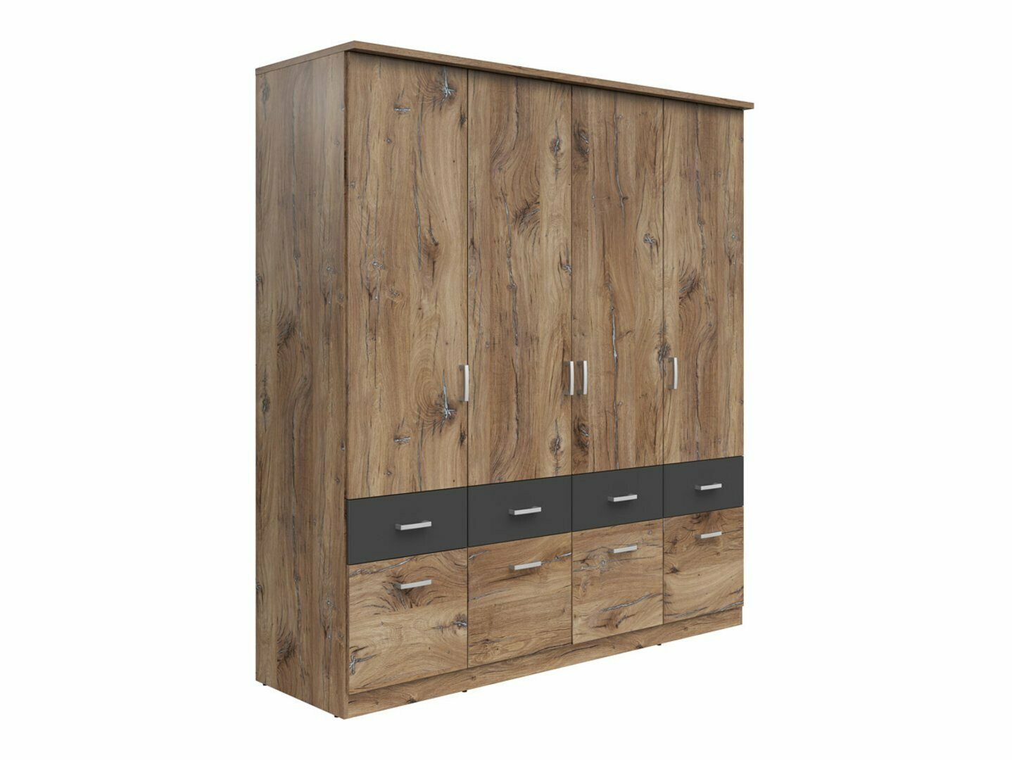 Riidekapp Boston 537 (Tume tamm + Grafiit)