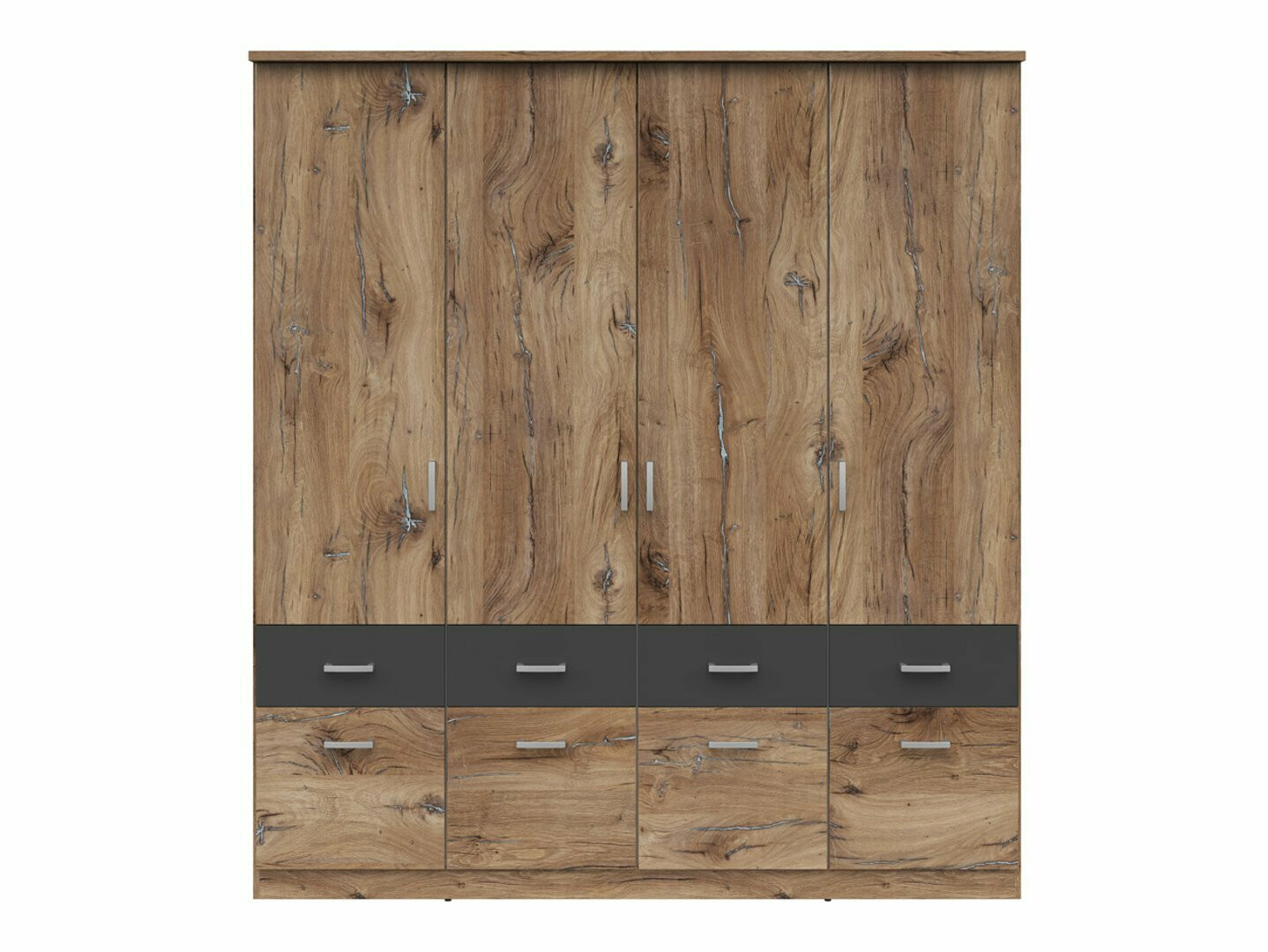 Riidekapp Boston 537 (Tume tamm + Grafiit)