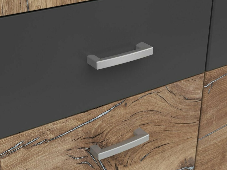 Riidekapp Boston 537 (Tume tamm + Grafiit)