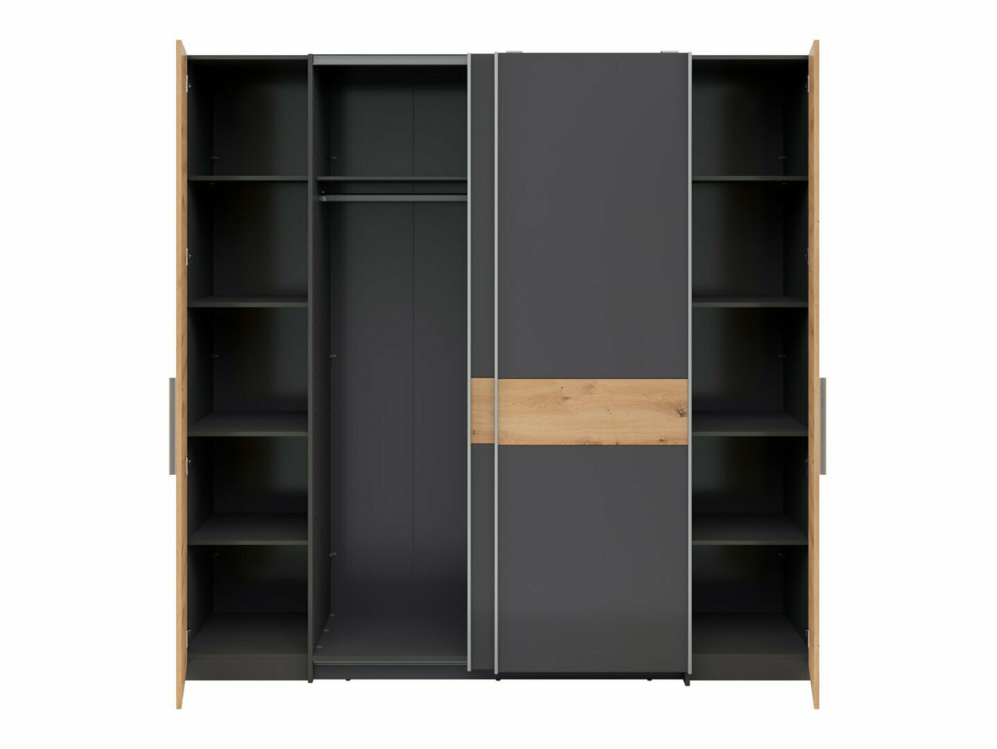 Riidekapp Boston 541 (Artisan tamm + Grafiit)