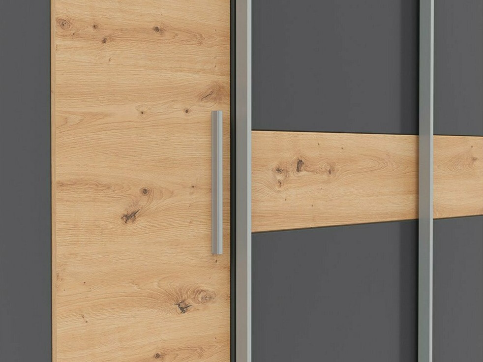 Riidekapp Boston 541 (Artisan tamm + Grafiit)