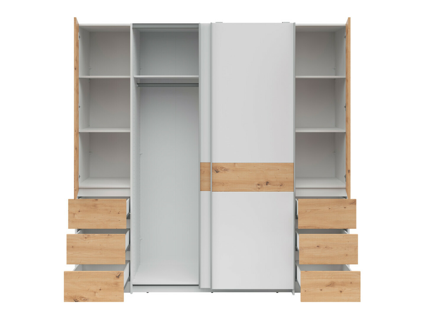 Riidekapp Boston 540 (Artisan tamm + Valge)