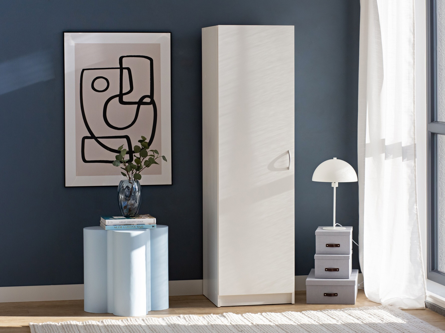 Riidekapp Bristol 197 (Valge)