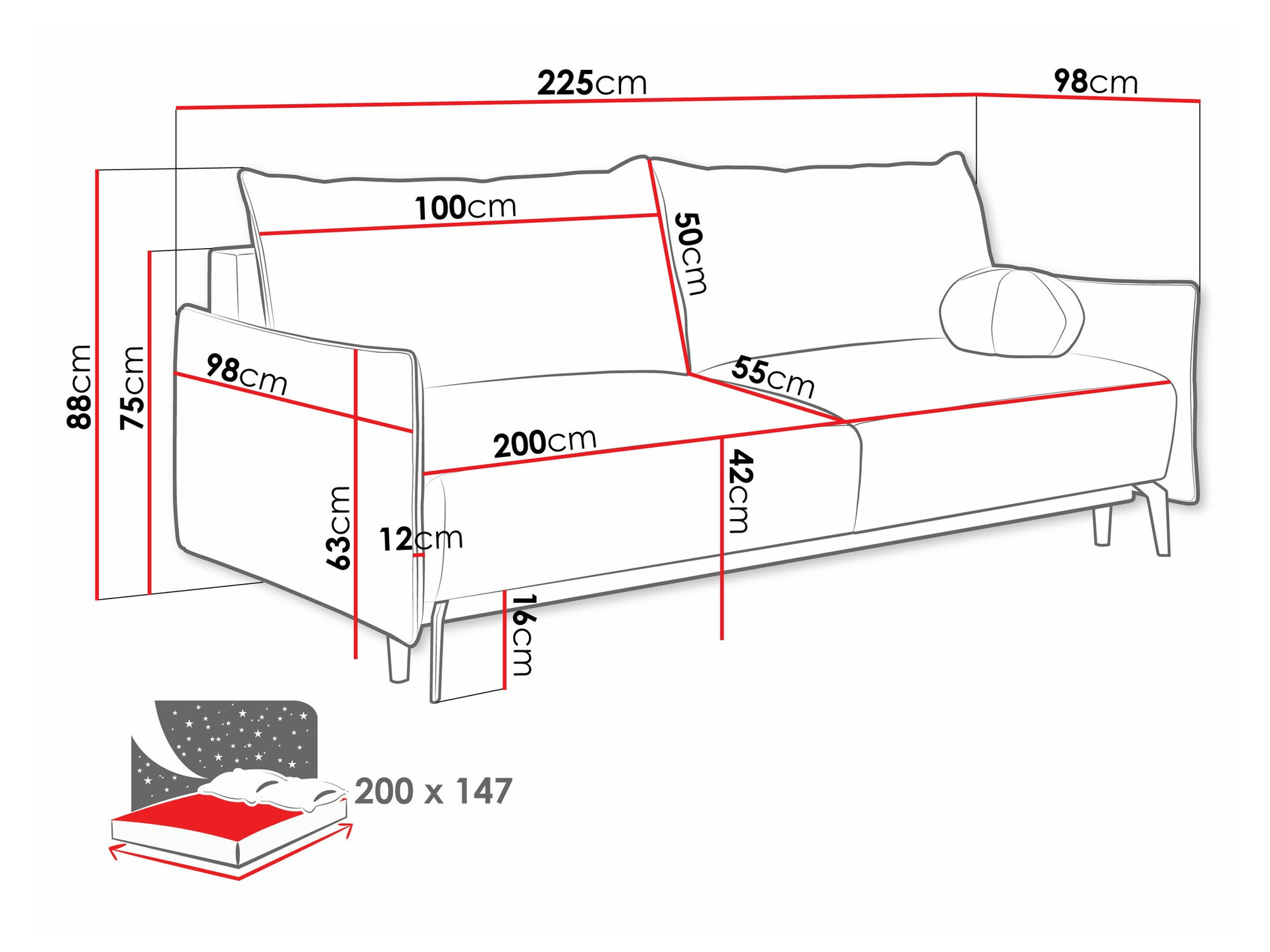 Diivanvoodi Columbus 216 (Velo 626)