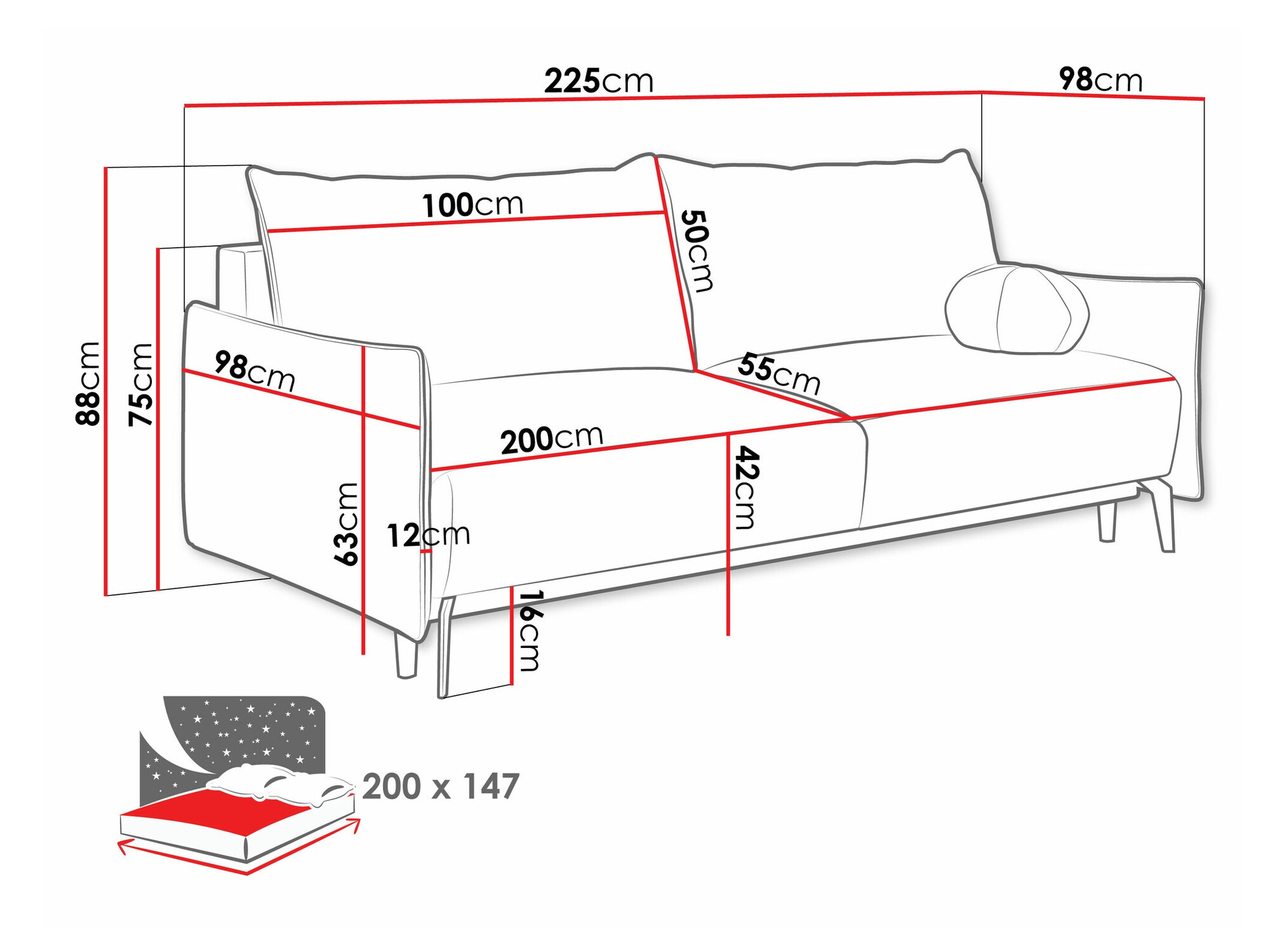 Diivanvoodi Columbus 216 (Velo 633)