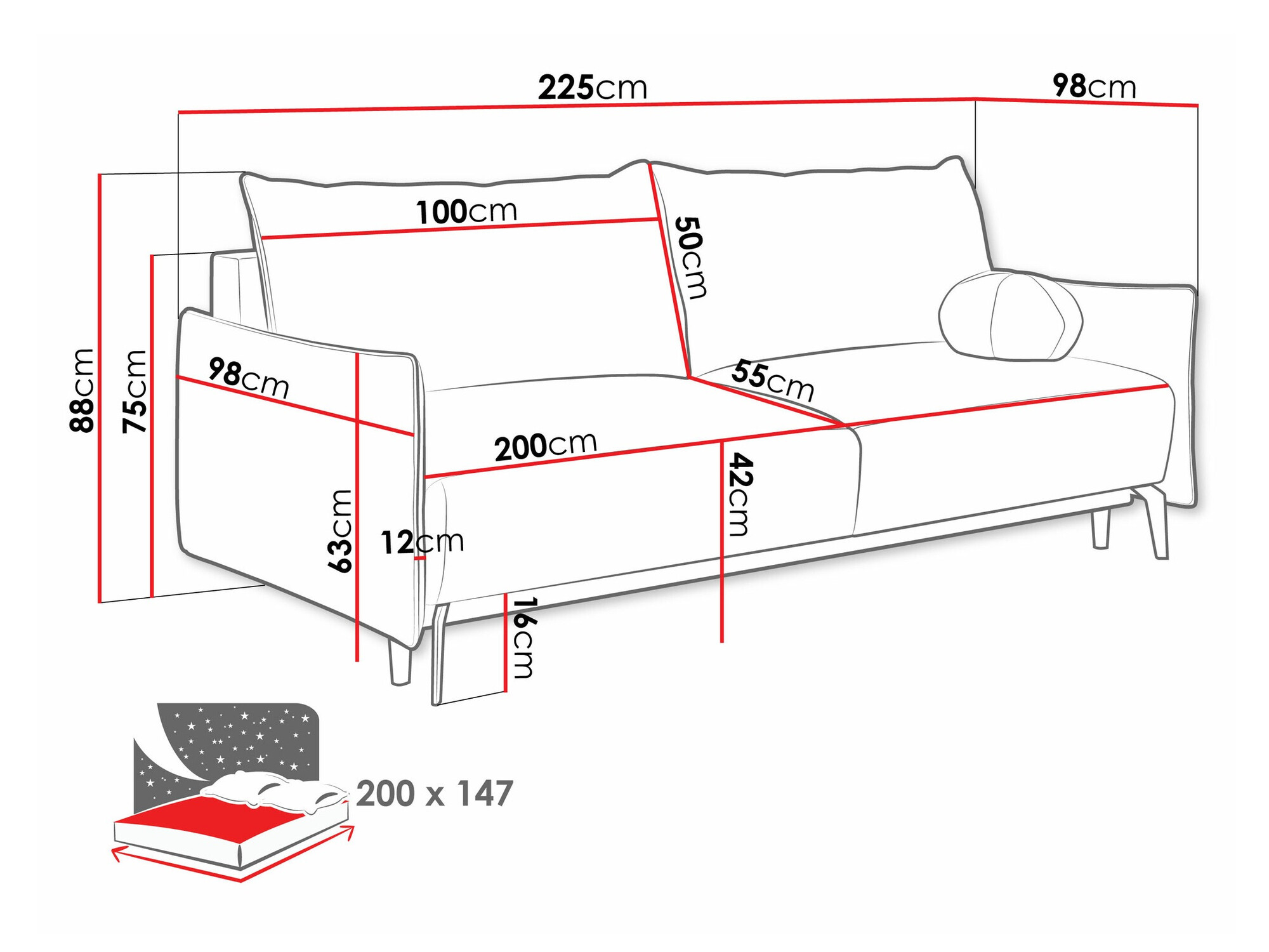 Diivanvoodi Columbus 216 (Velo 635)