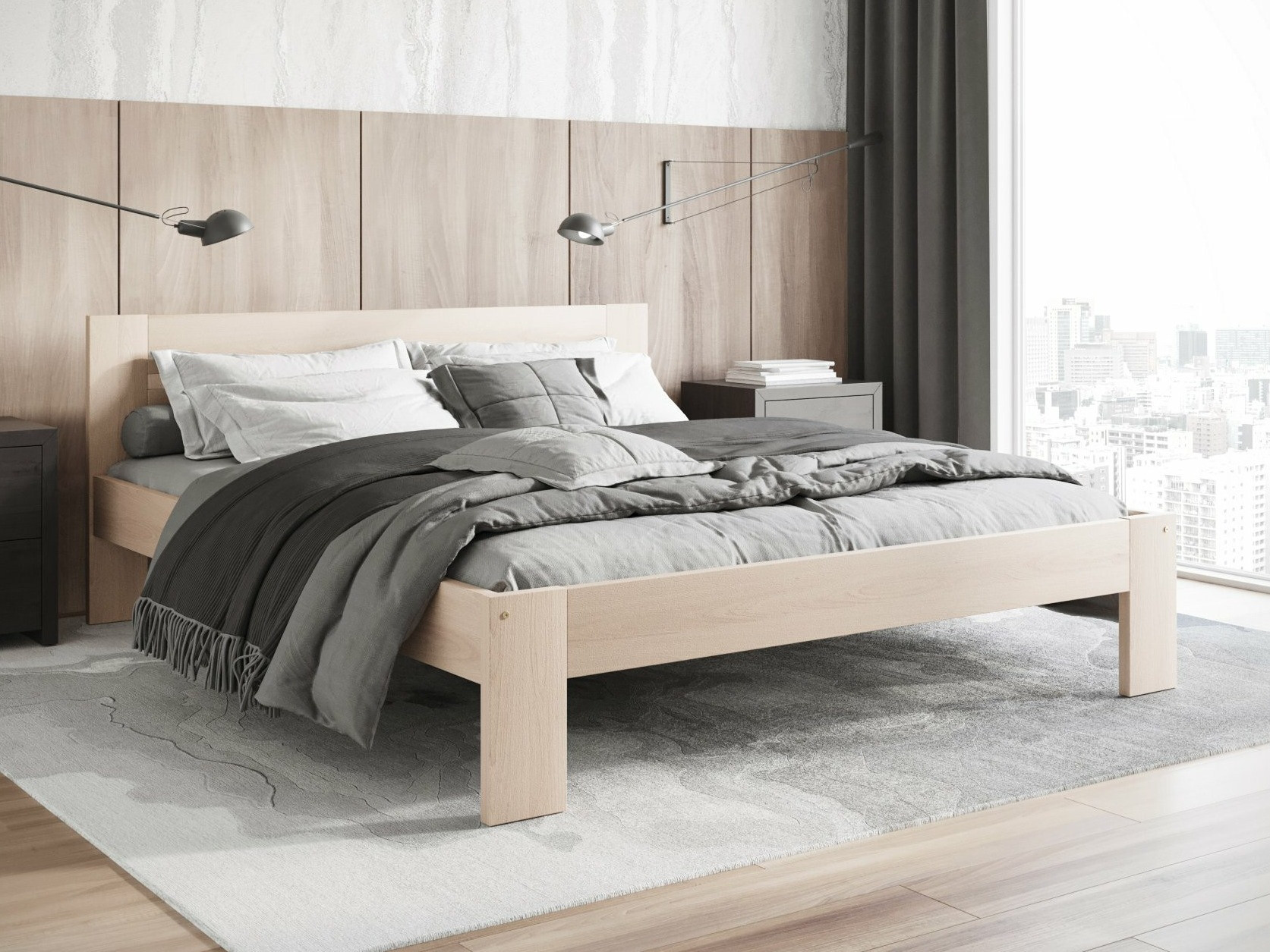 Voodi Houston 1686 (Helepruun)