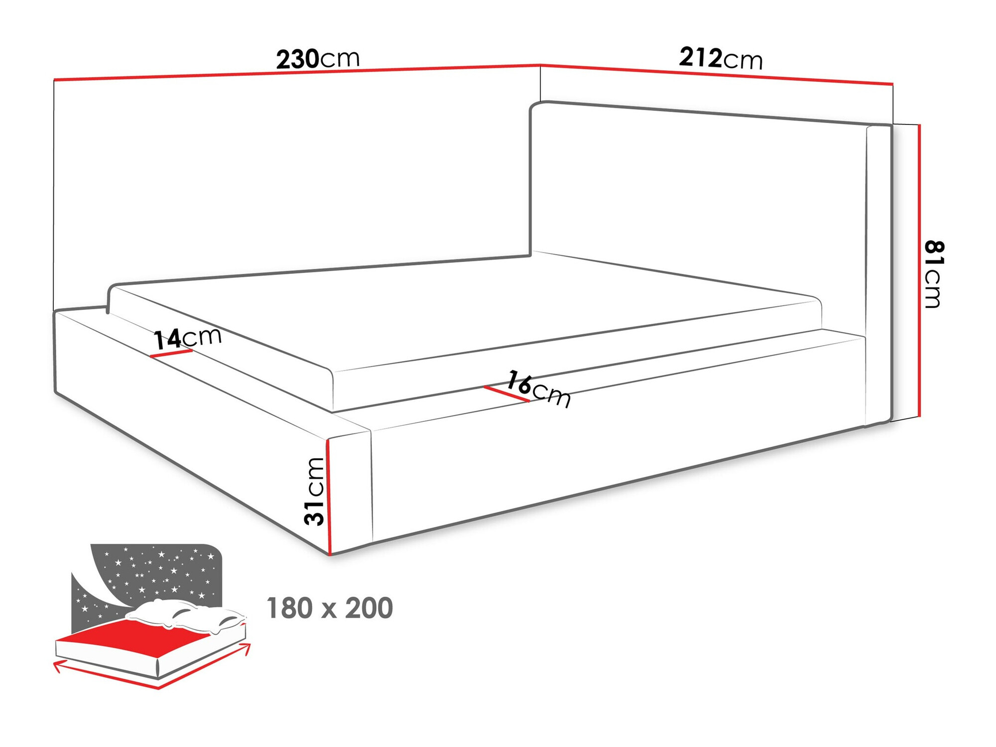 Voodi TrendyNest 107 (Top 48)