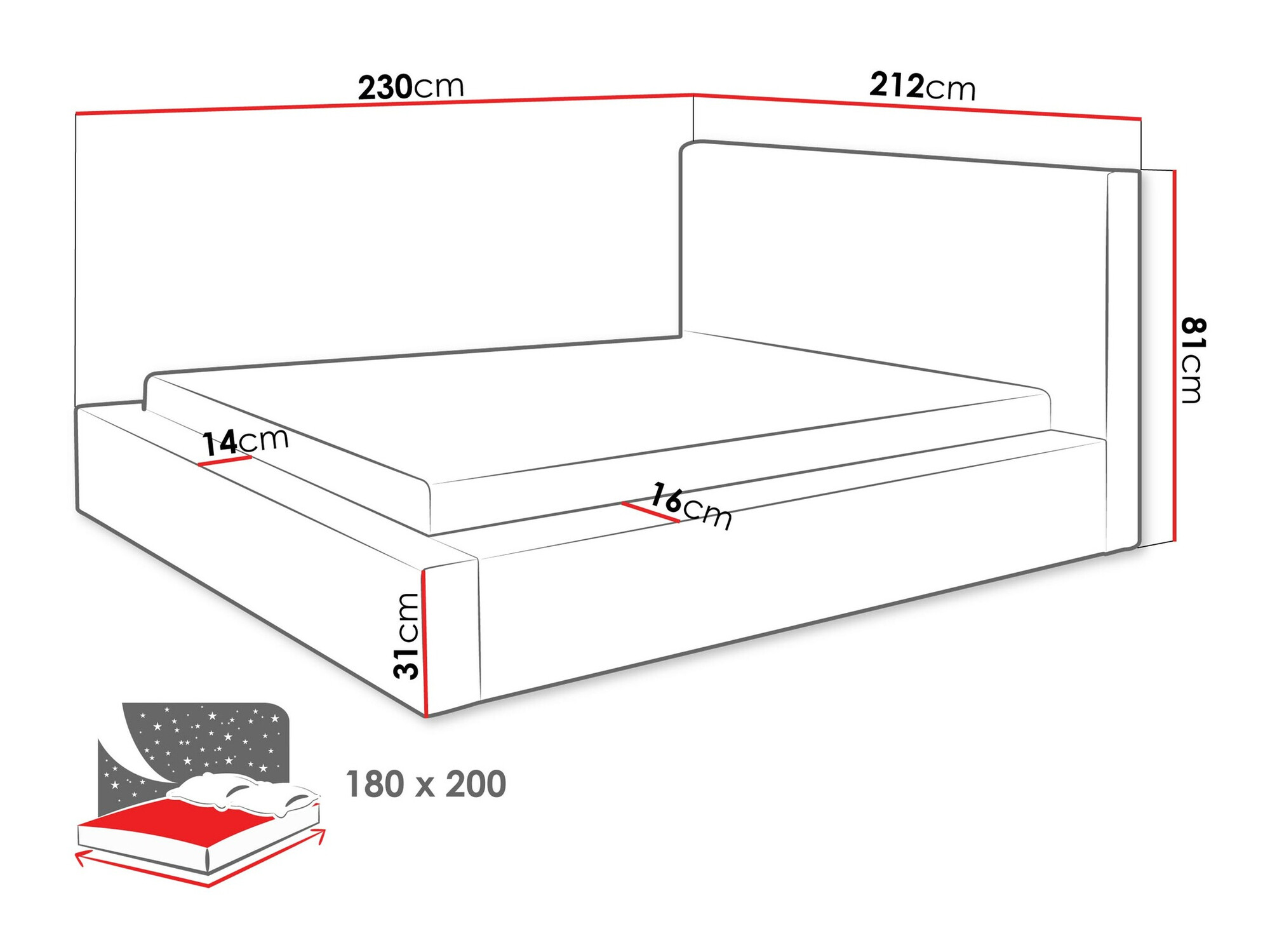 Voodi TrendyNest 107 (Top 88)