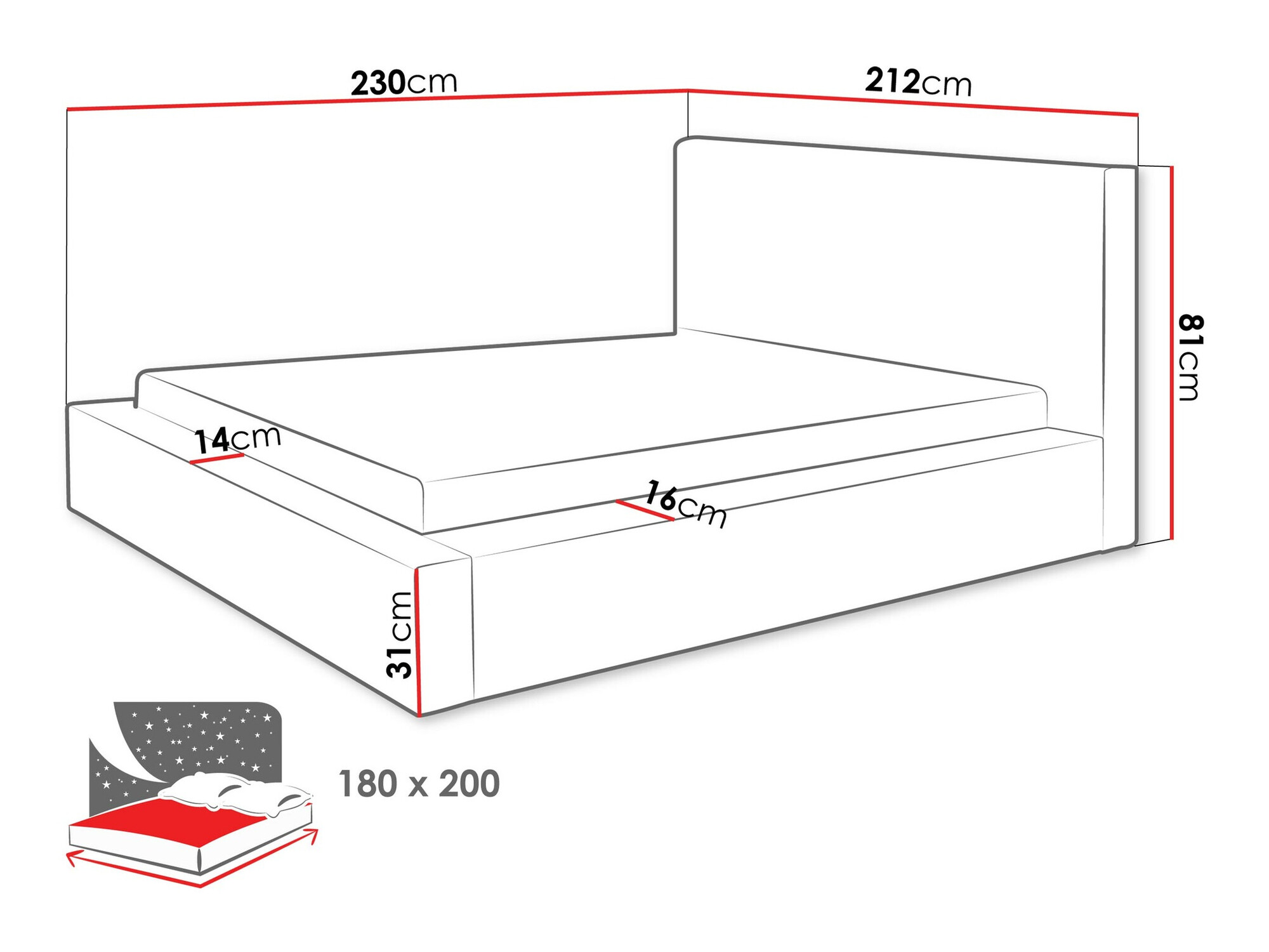 Voodi TrendyNest 107 (Top 90)