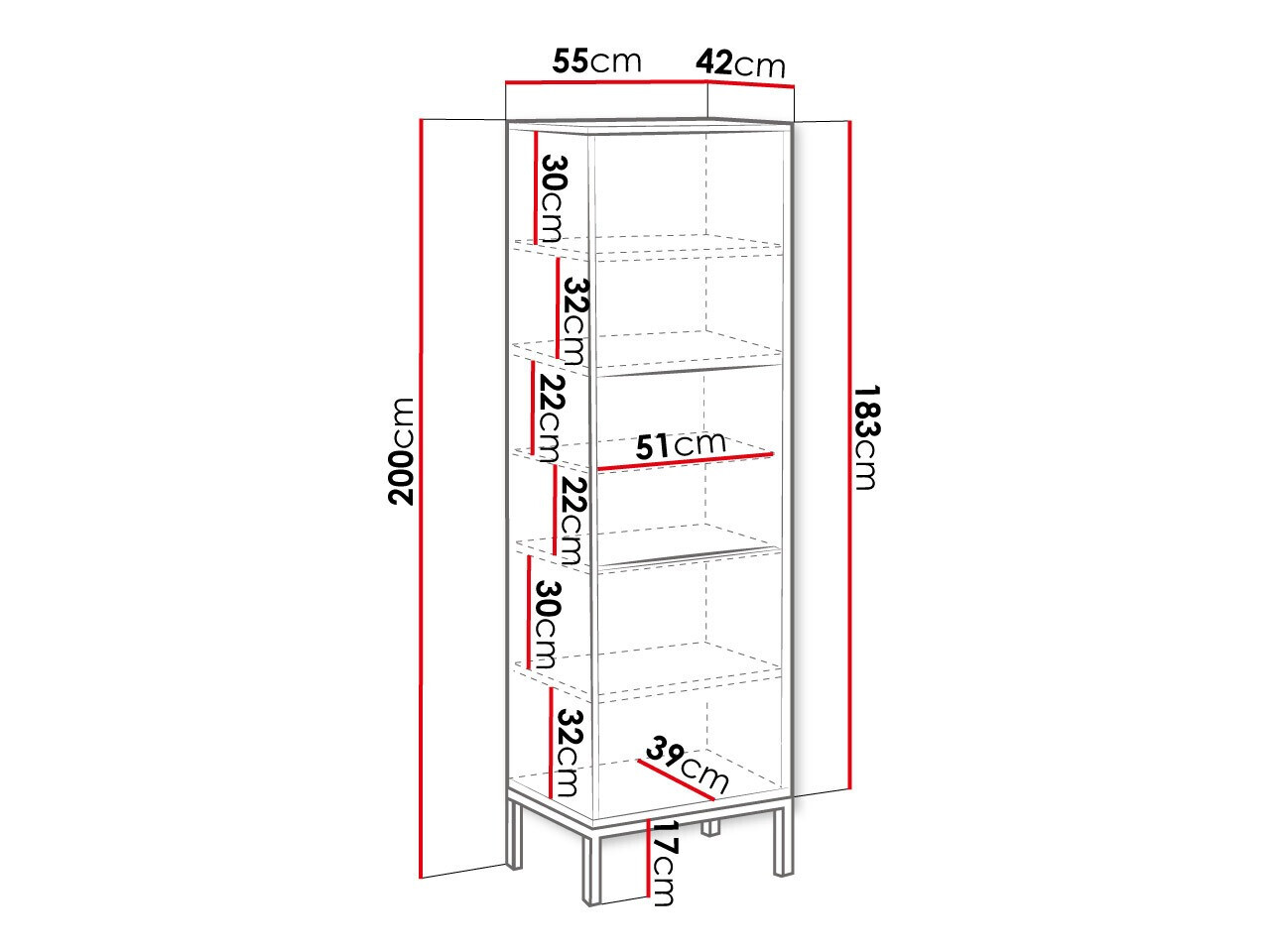Riiul Levelbu 105 (Valge + Läikiv valge)