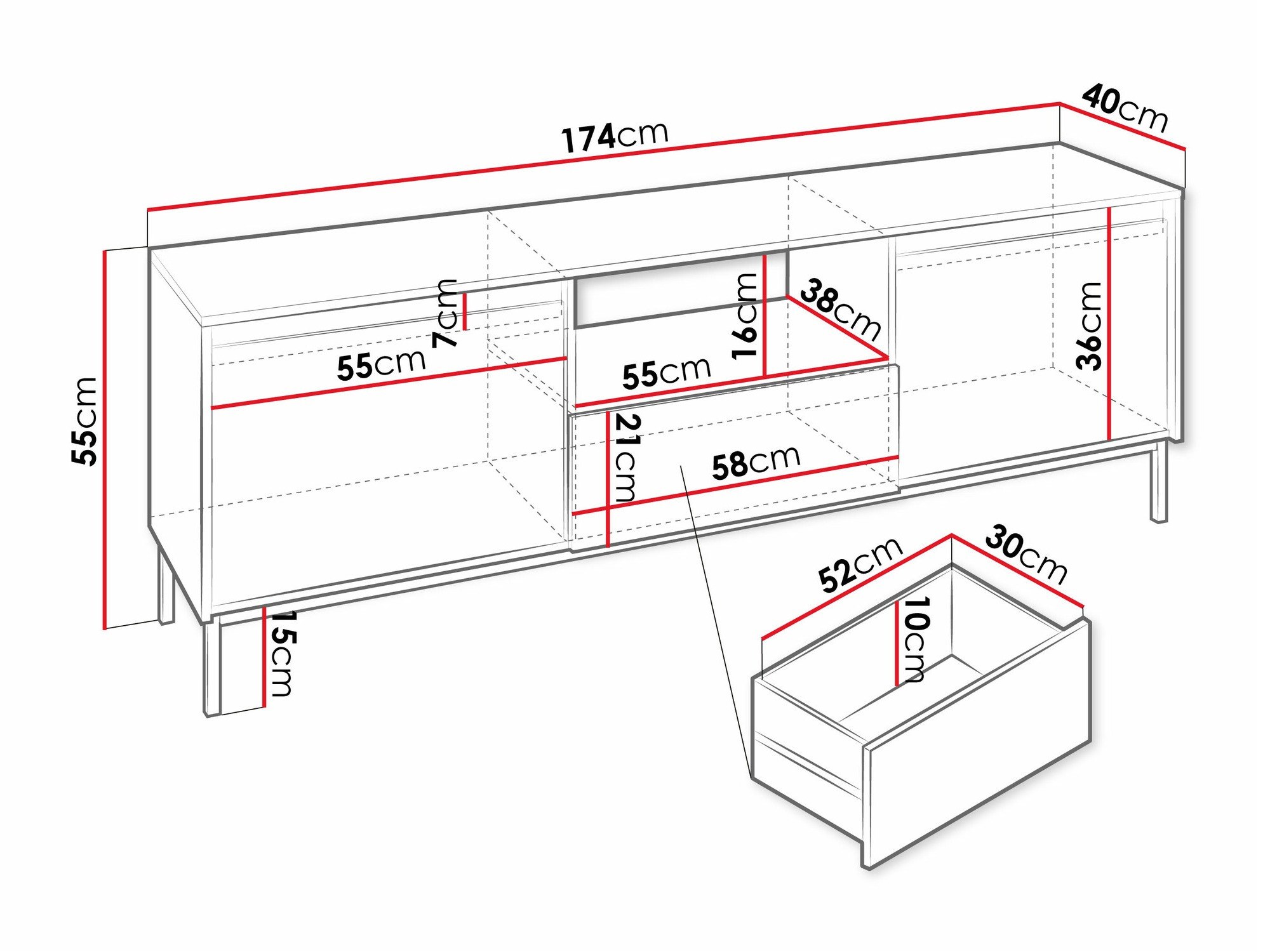 TV-alus Comfivo Delruva 103 (Valge)