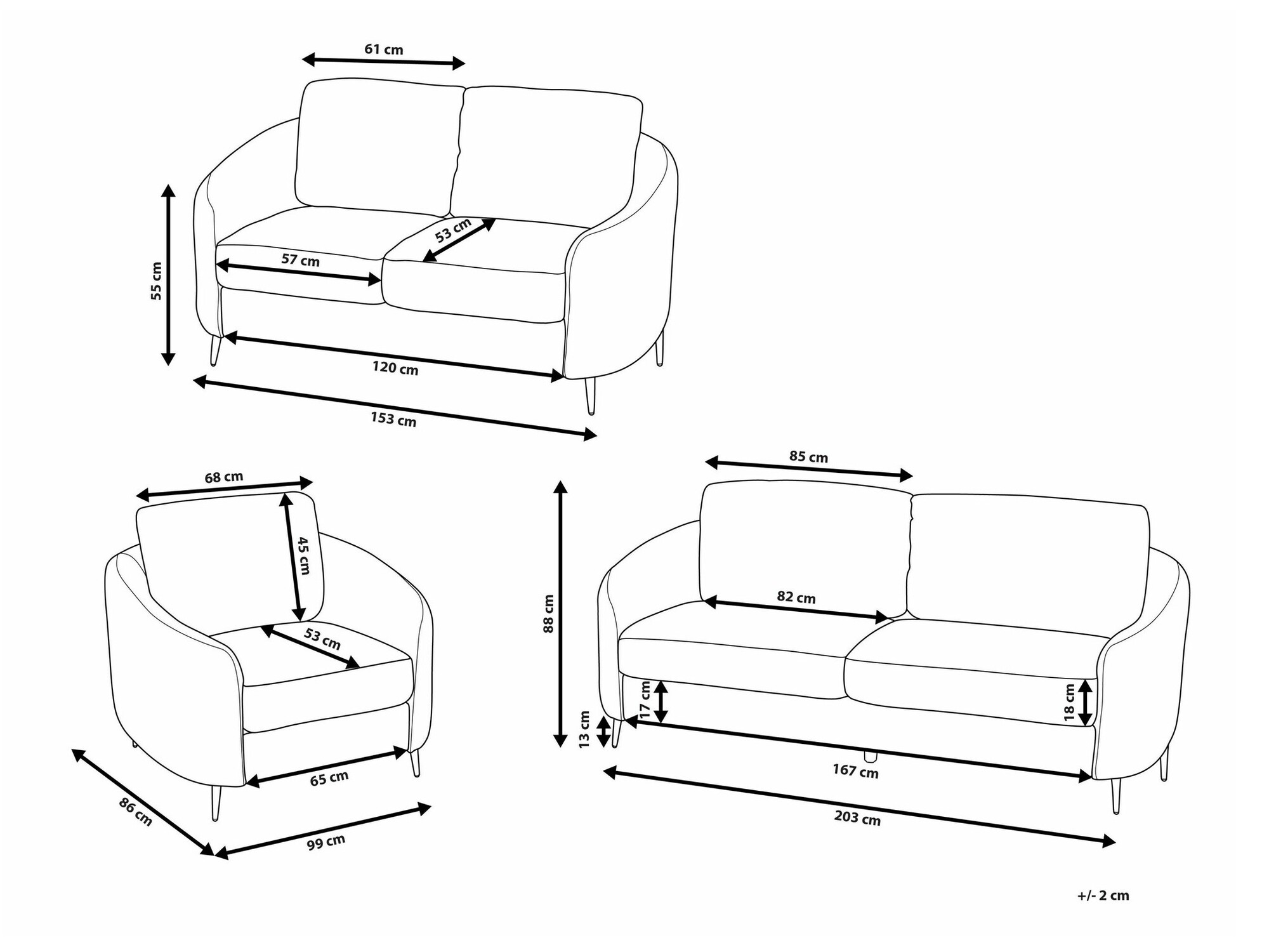 Pehme mööbli komplekt Berwyn 1804 (Beež)