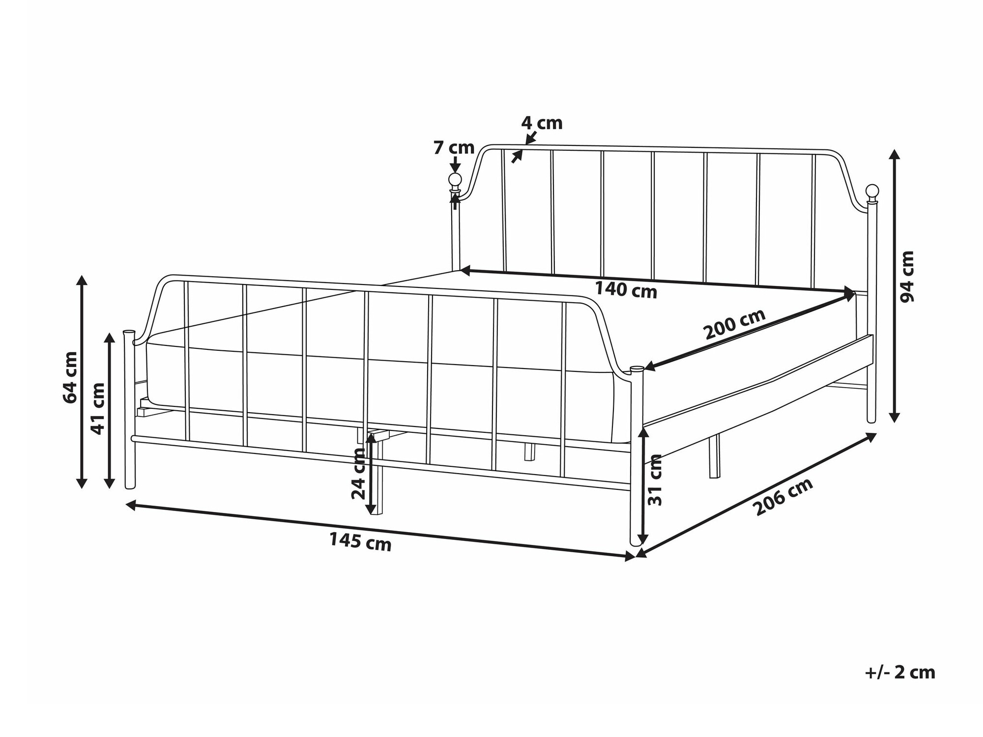 Voodi Berwyn 1993 (Valge)