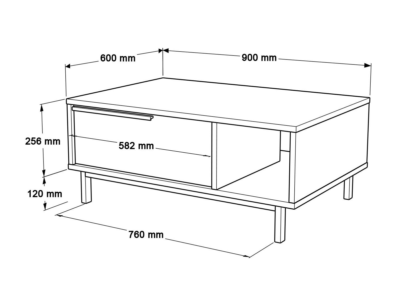 Diivanilaud Fertore 102 (Tamm)