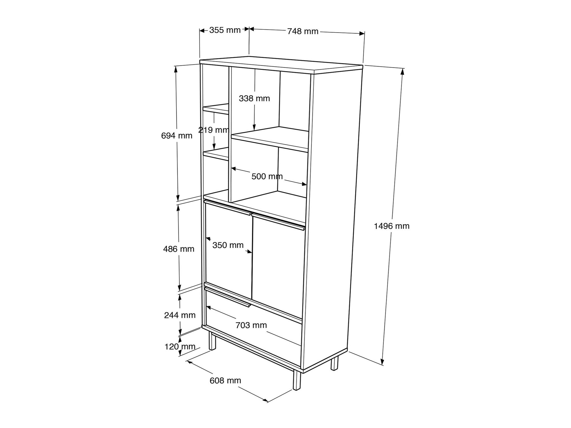 Riiul Fertore 108 (Pähkel)