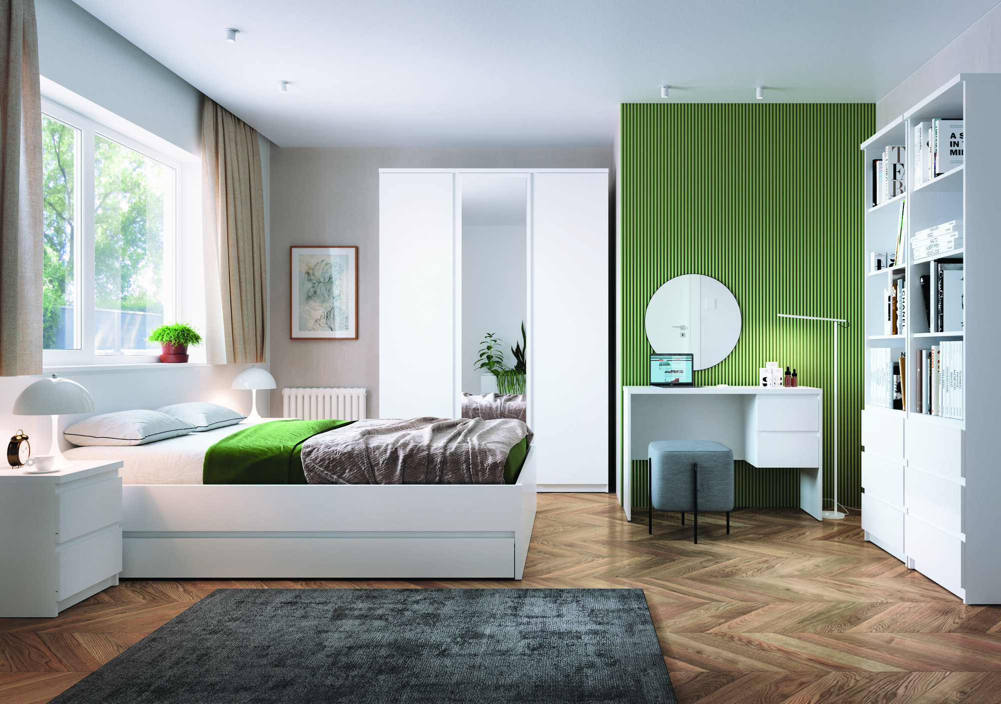 Voodi Merfere 107 (Valge)