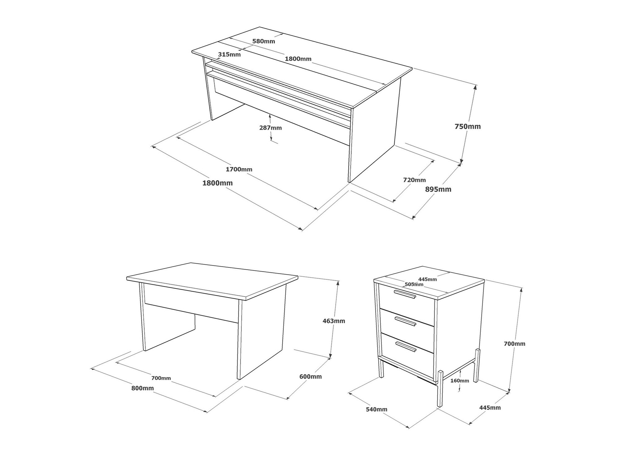 Kodukontori komplekt Kailua 2097