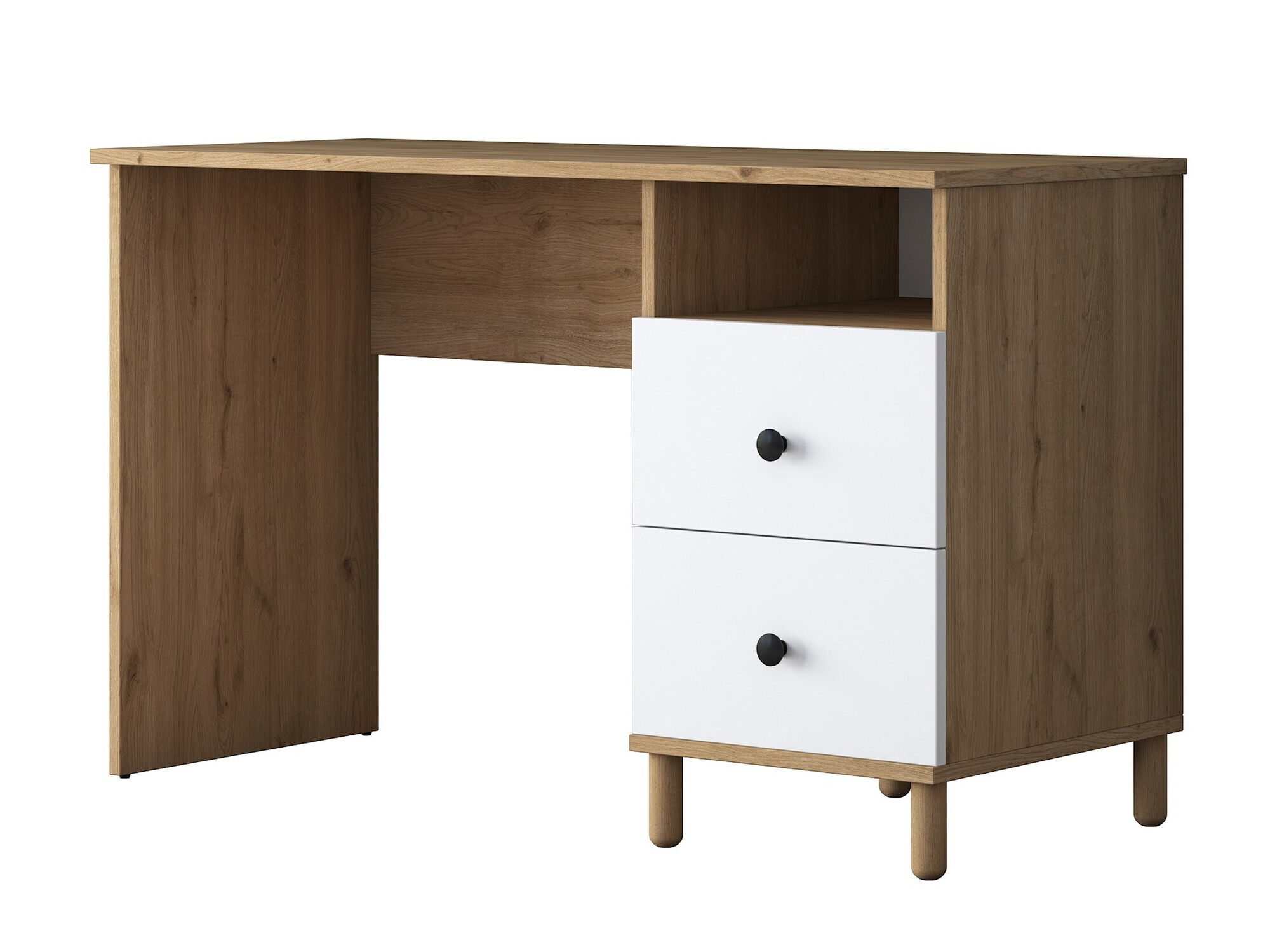 Kirjutuslaud Catdelu 102 (Pähkel + Valge)