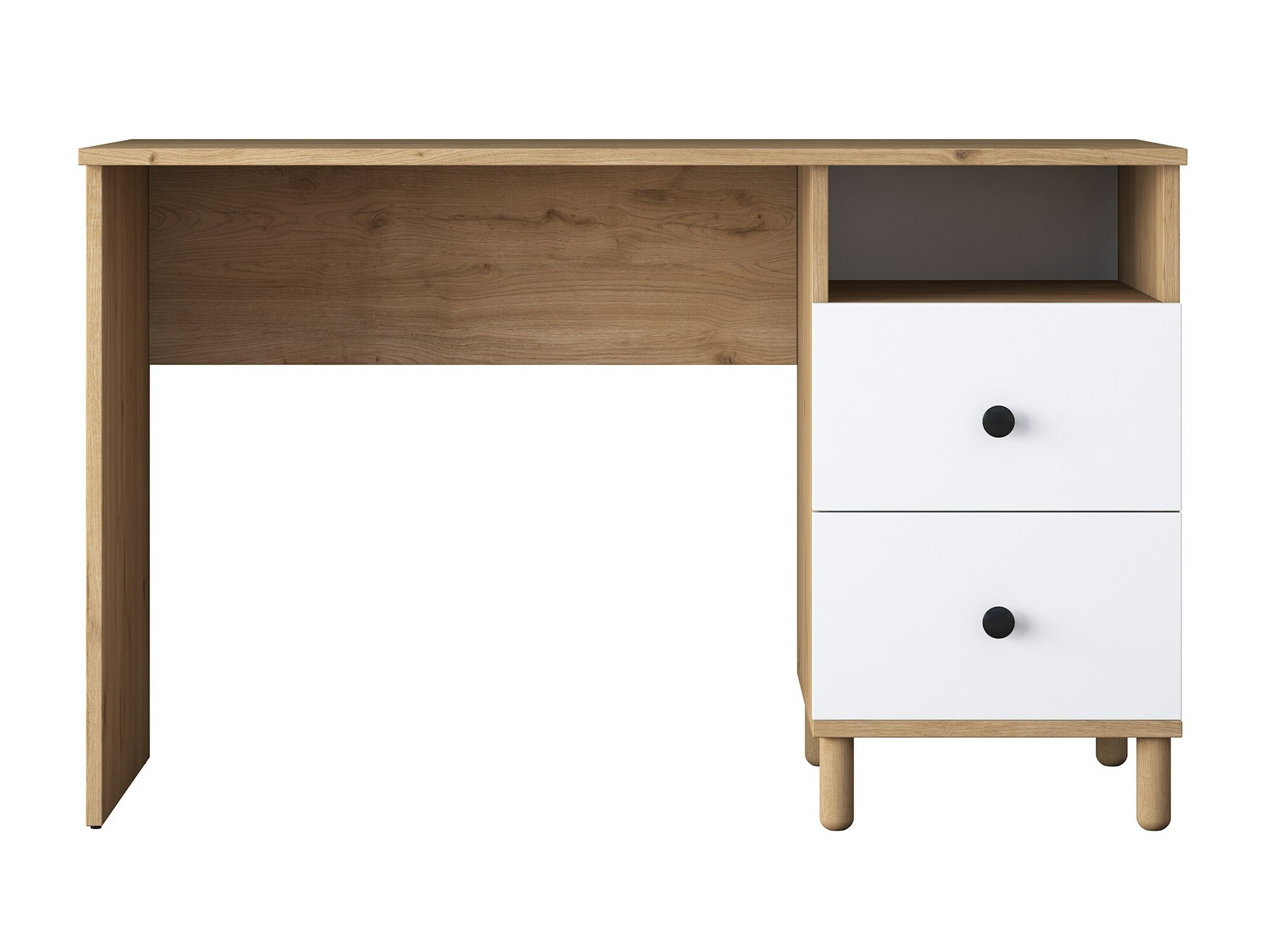 Kirjutuslaud Catdelu 102 (Pähkel + Valge)