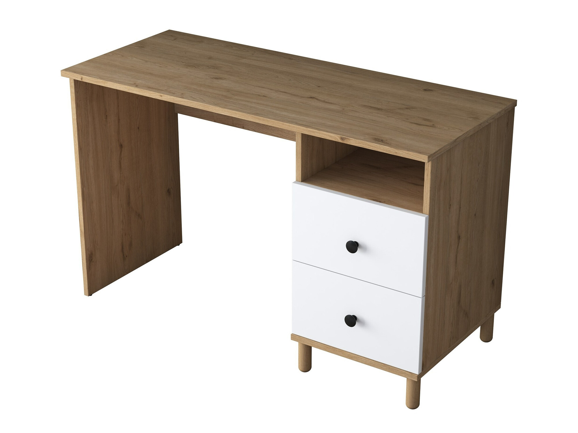 Kirjutuslaud Catdelu 102 (Pähkel + Valge)