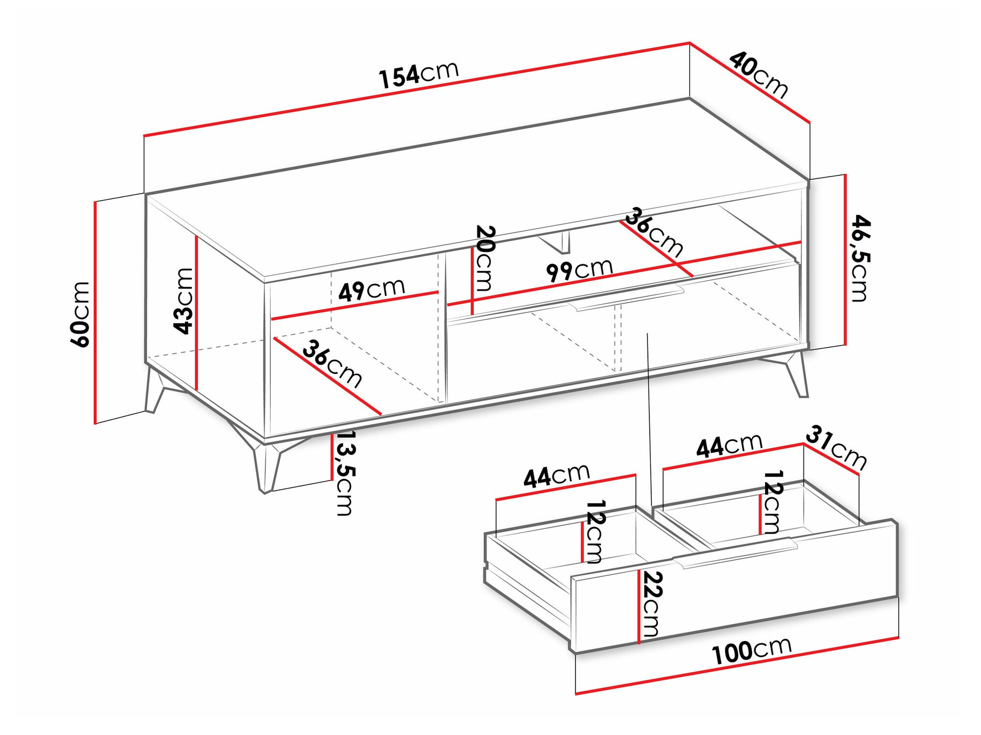 TV-alus Comfivo Camlue 105