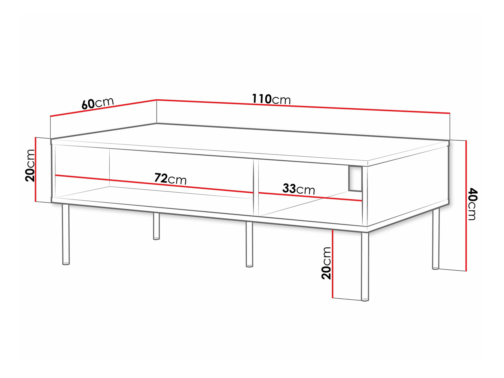 Diivanilaud Celra (Valge)