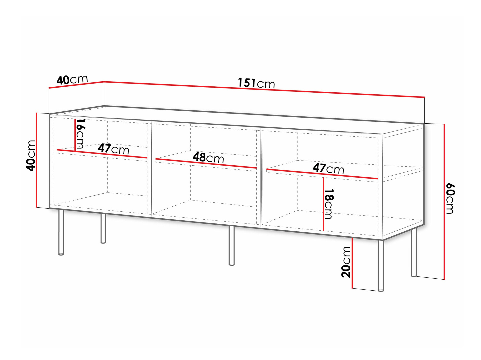 TV-alus Celra (Valge)