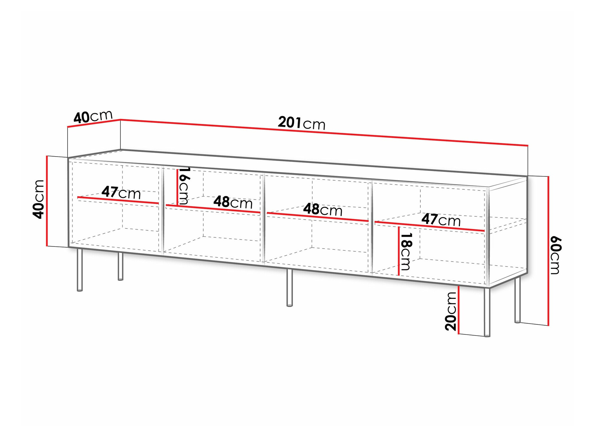 TV-alus Monciru 103 (Valge)