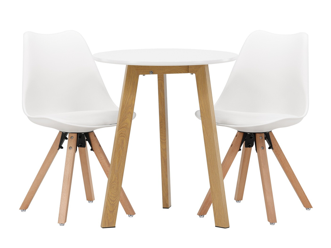 Söögitoakomplekt Dallas 3781 (Valge + Helepruun)