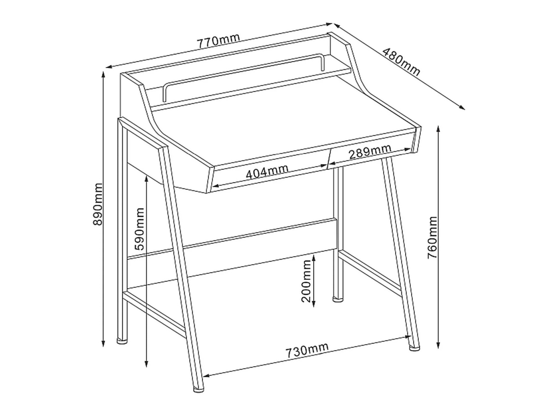 Kirjutuslaud Detroit 213