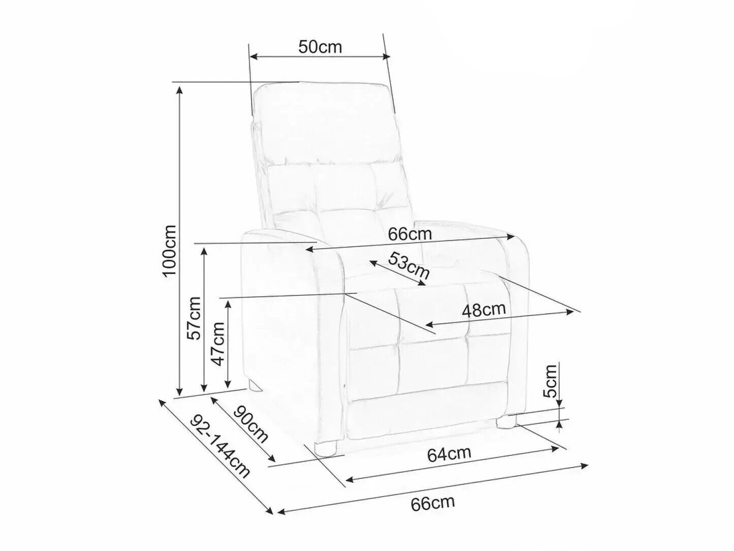 Tugitool recliner Detroit 197 (Helepruun)