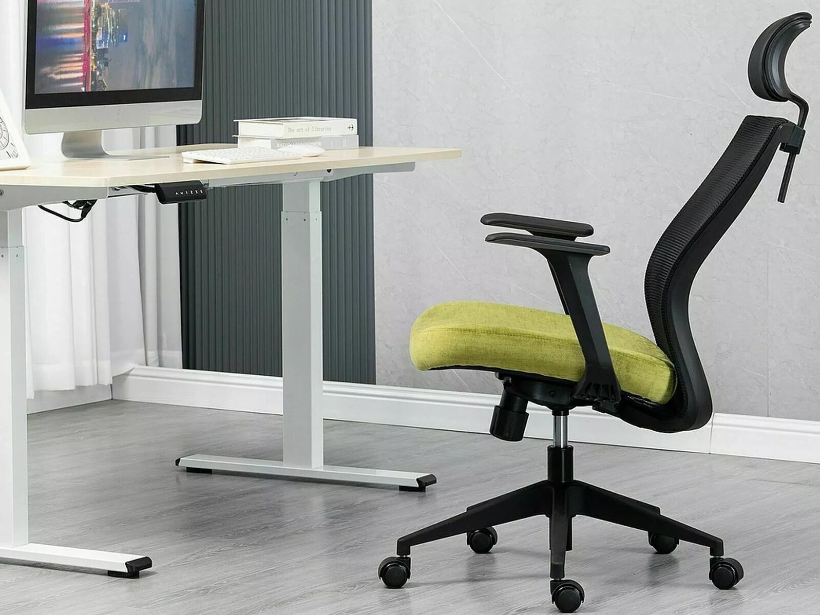 Kontoritool Detroit 270 (Must + Kollane)