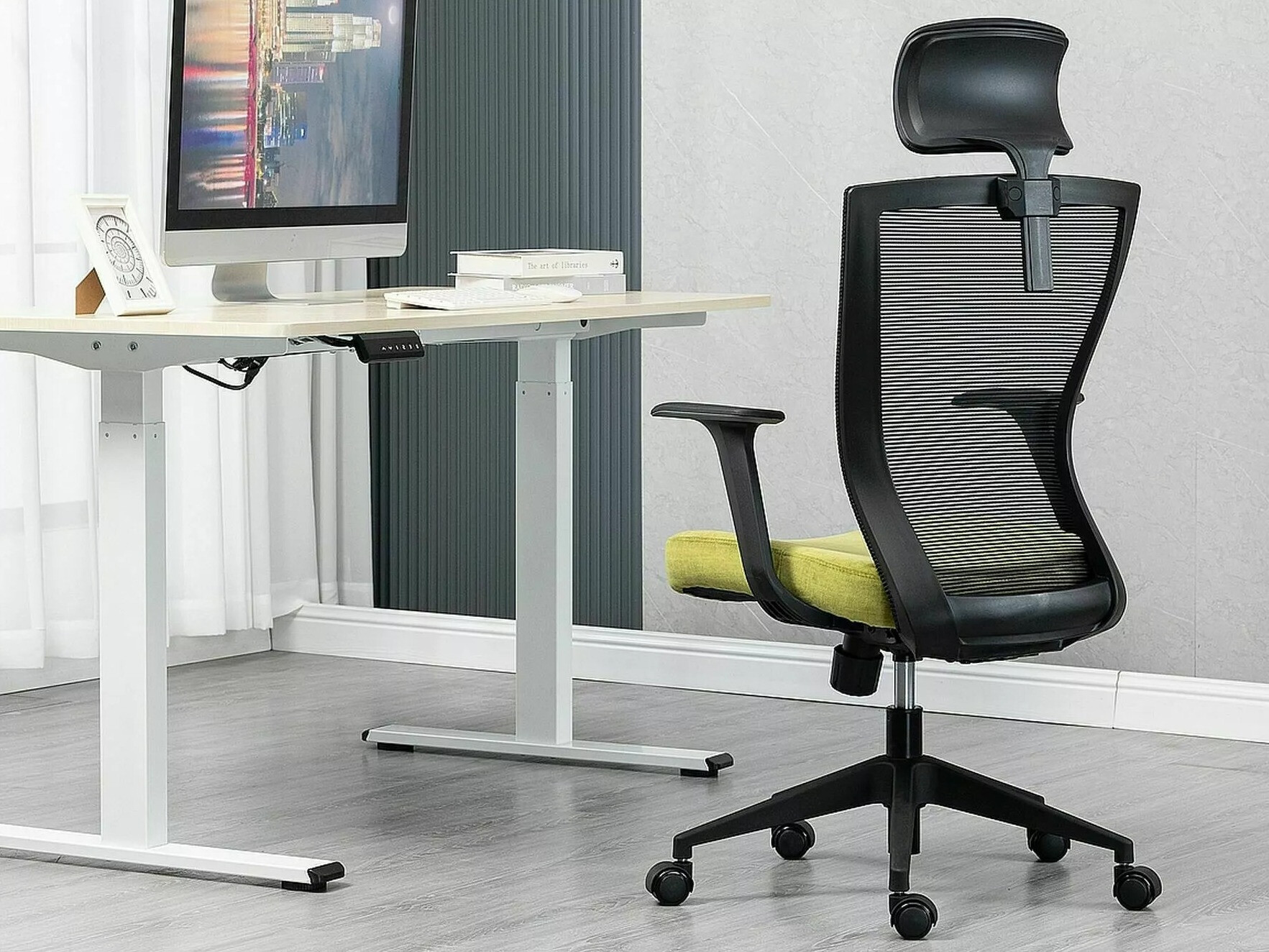 Kontoritool Detroit 270 (Must + Kollane)