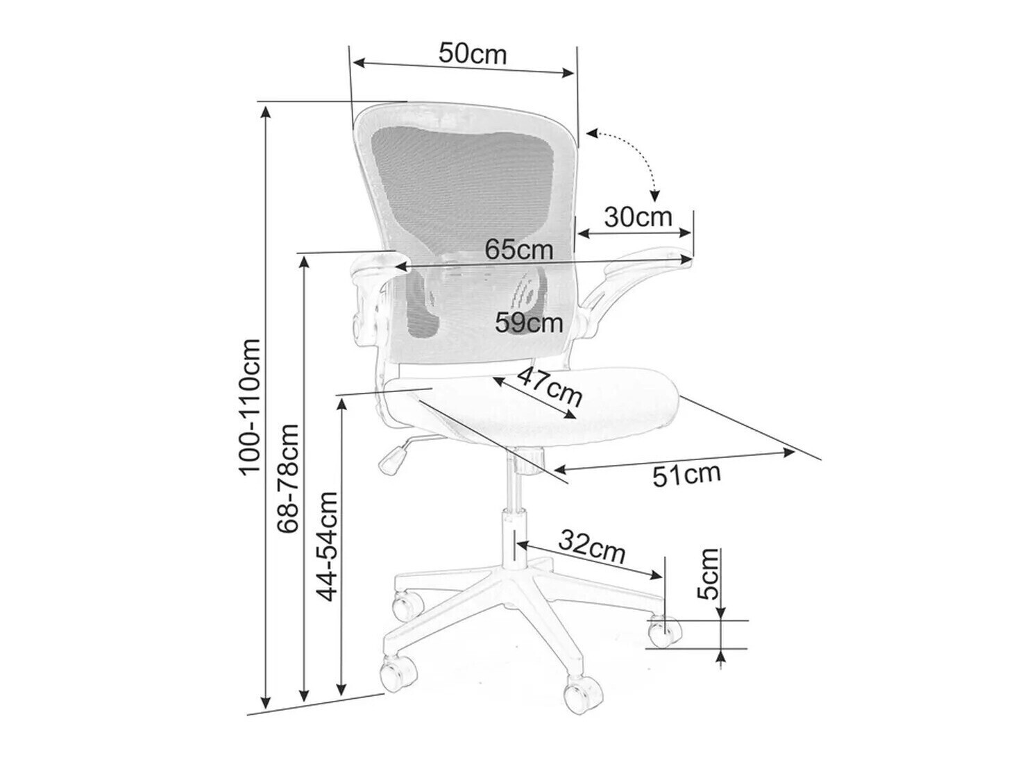 Kontoritool Detroit 272 (Hall + Sinine)