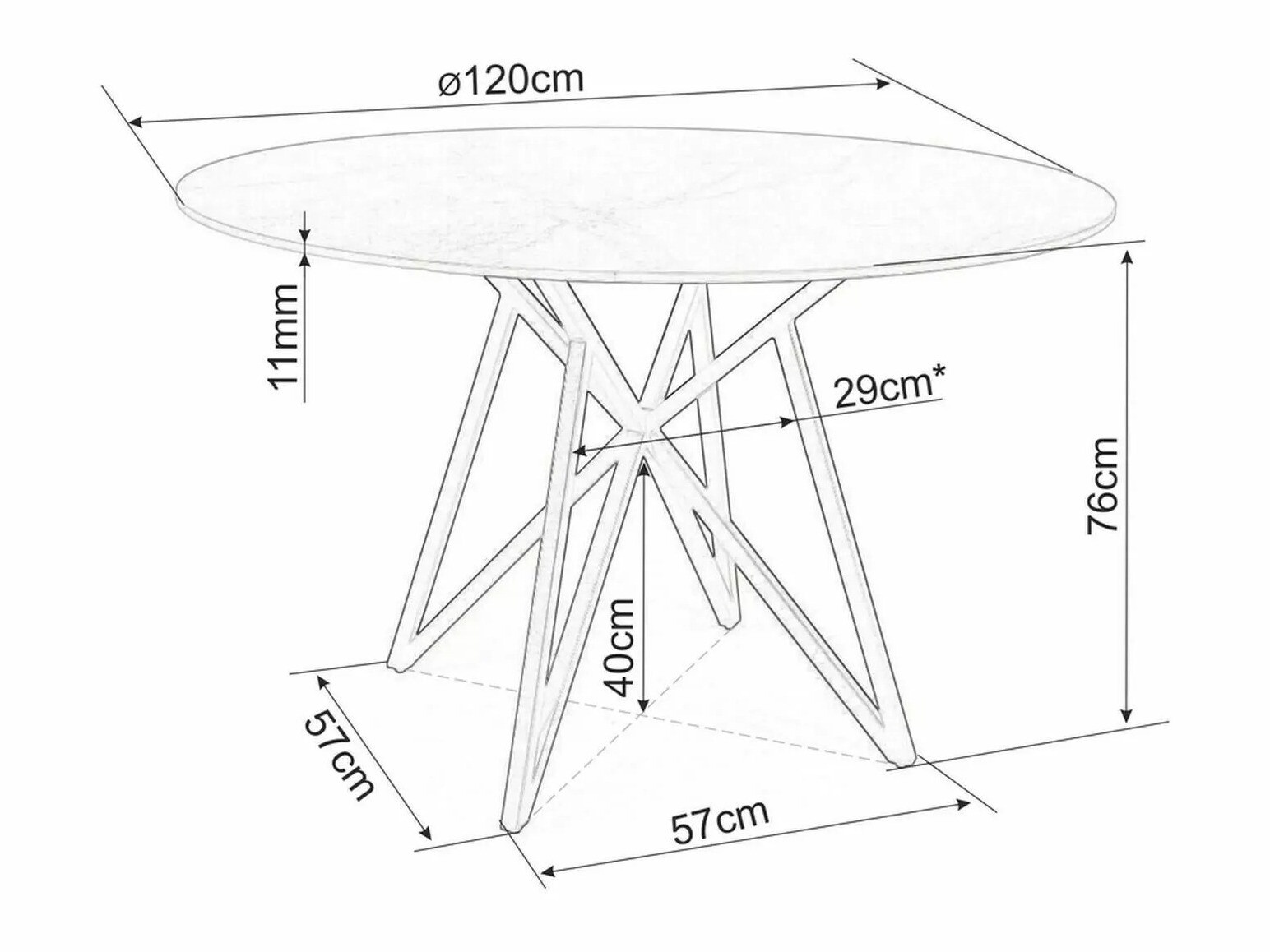 Laud Detroit 341 (Valge marmor + Hõbedane)