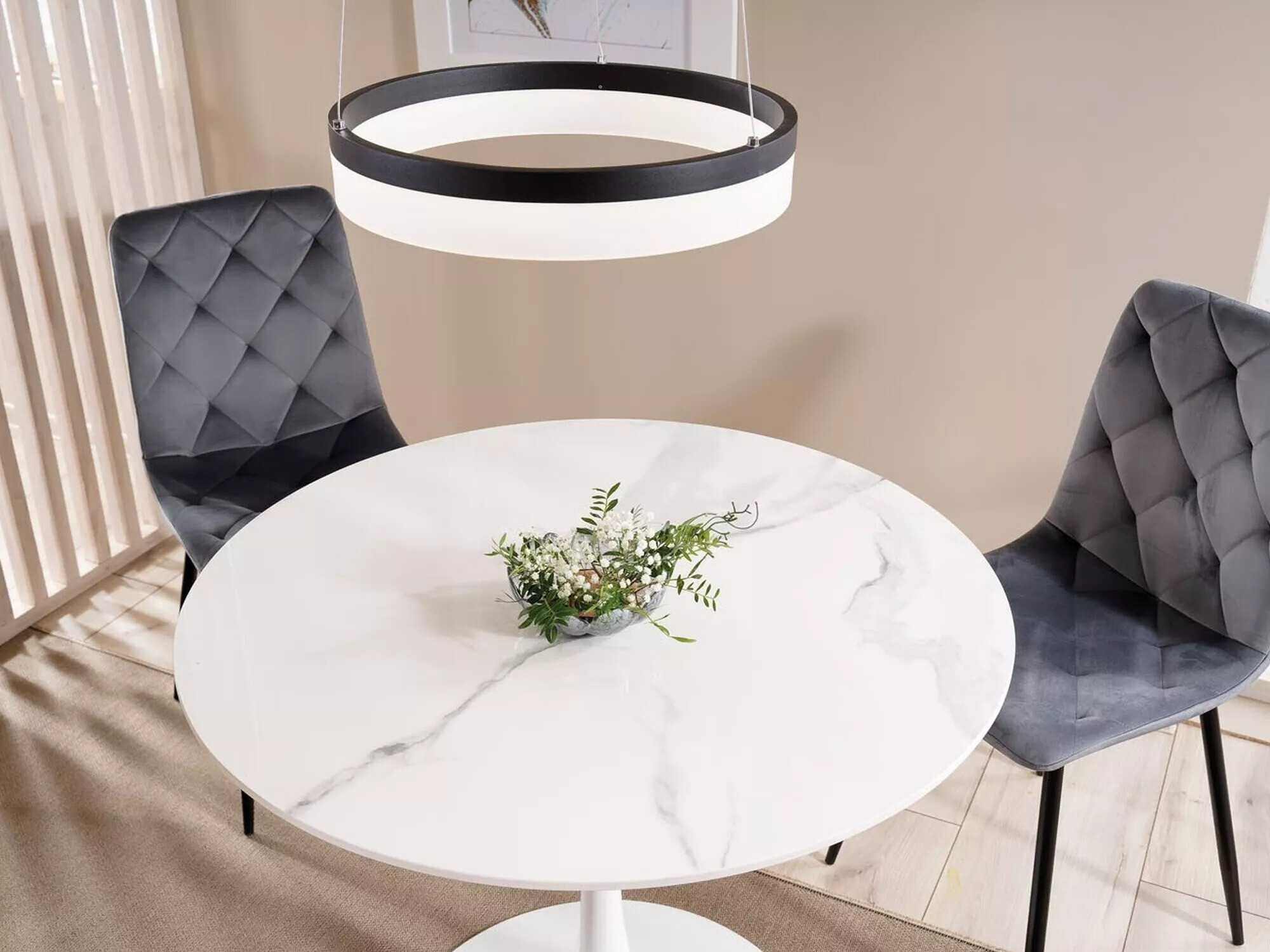 Laud Detroit 378 (Valge marmor + Valge)