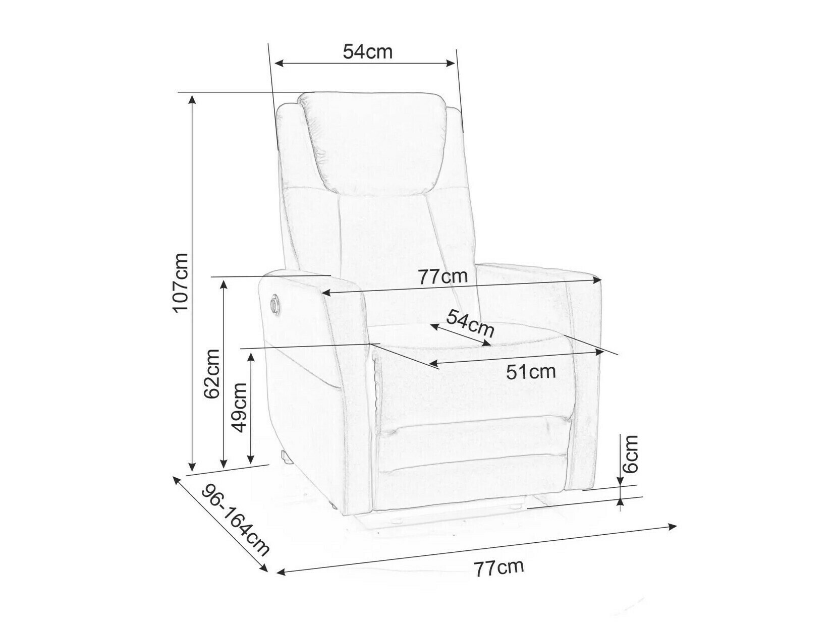 Tugitool recliner Detroit 384 (Hall)