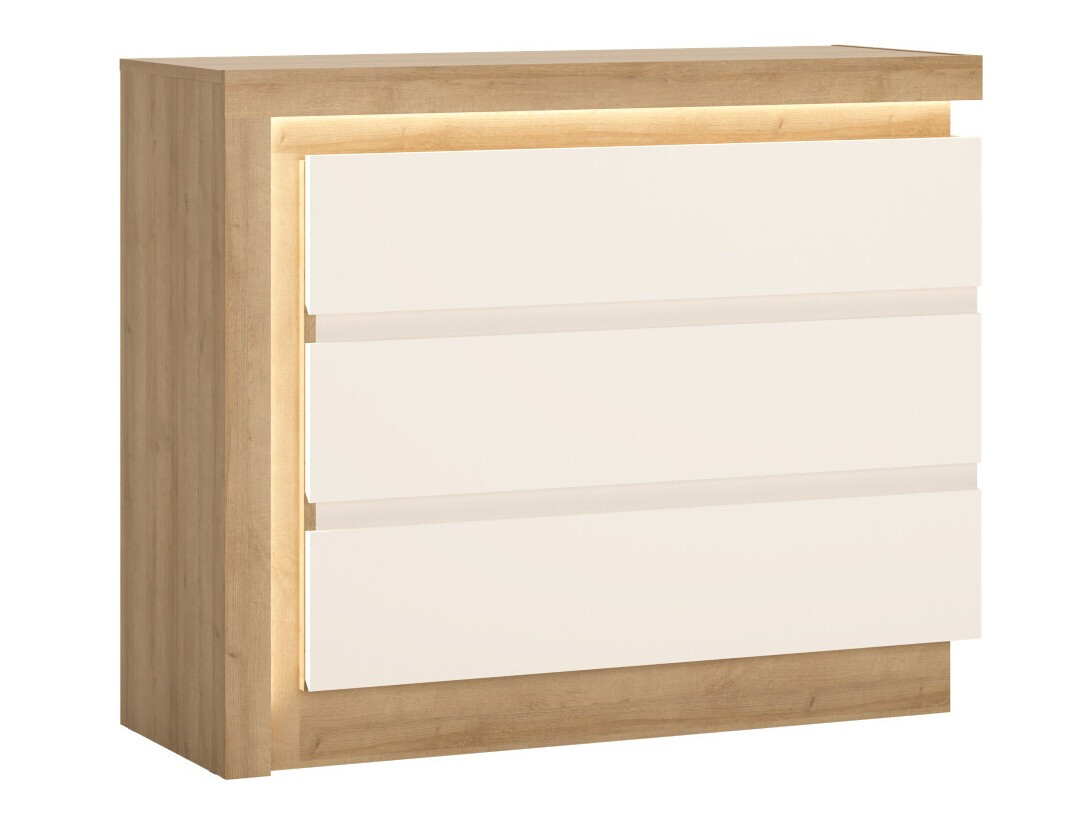 Kummut Feldeli 108 (Riviera tamm + Läikiv valge)