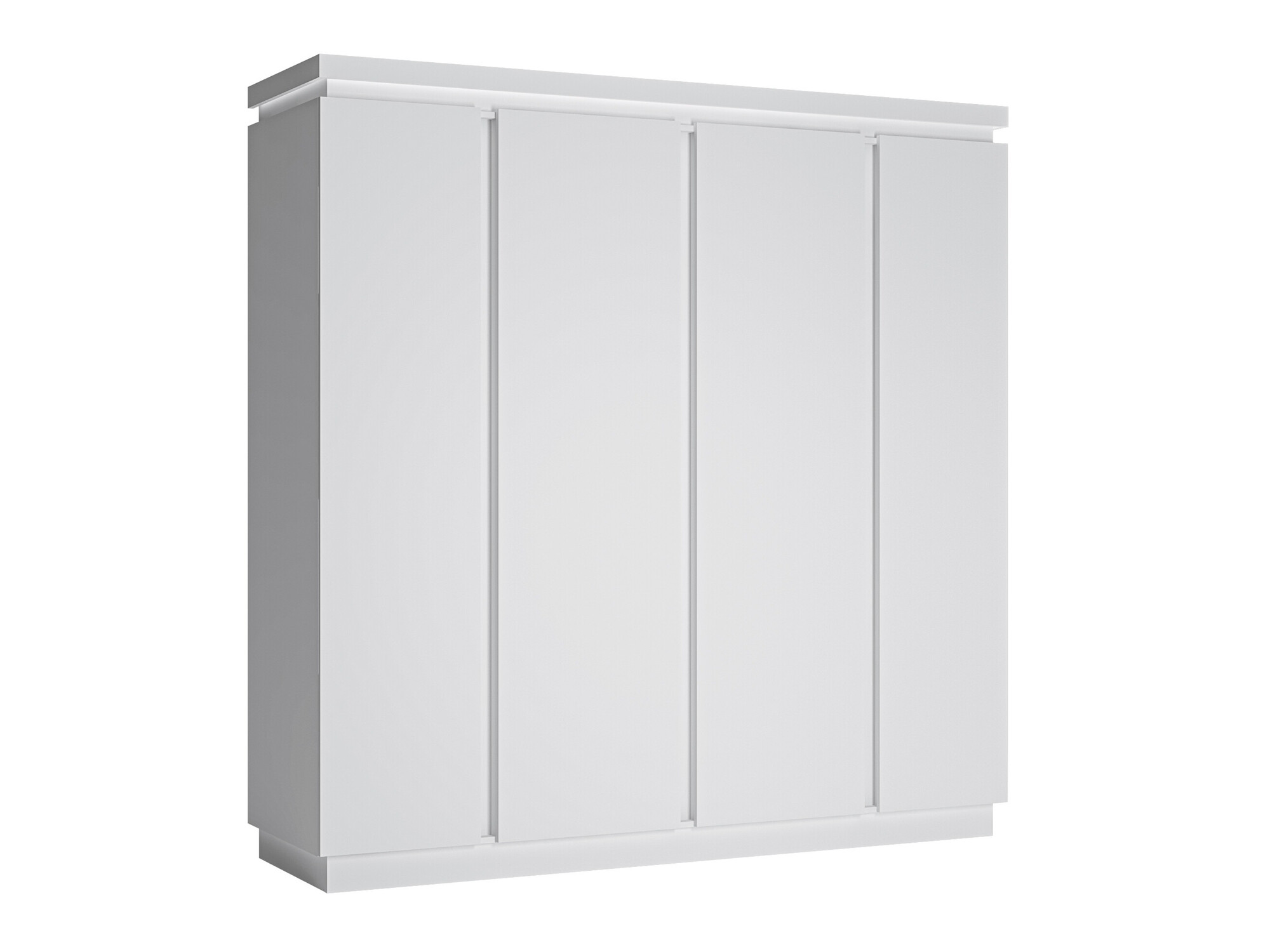 Riidekapp Feldeli 116 (Valge + Läikiv valge)