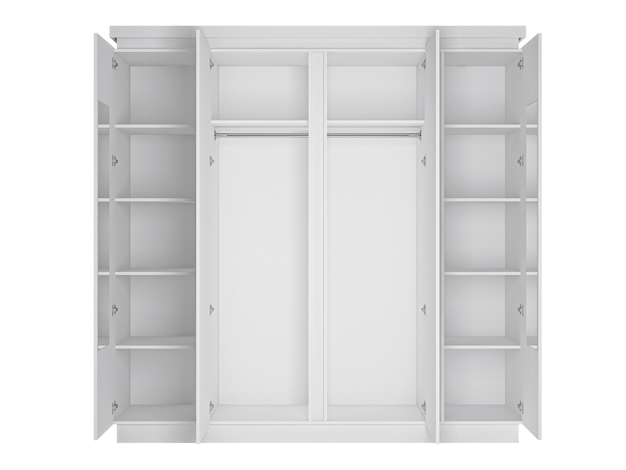 Riidekapp Feldeli 116 (Valge + Läikiv valge)