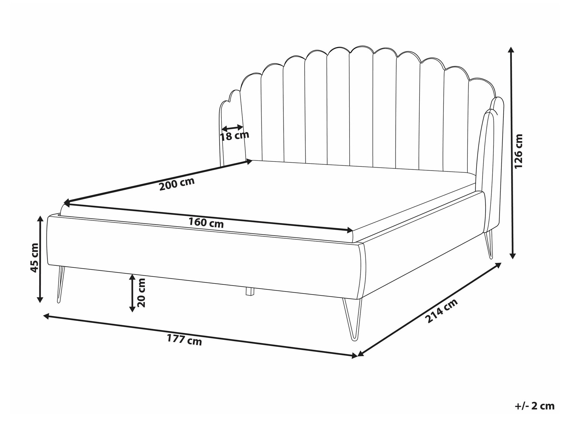 Voodi Berwyn 264 (Taupe)