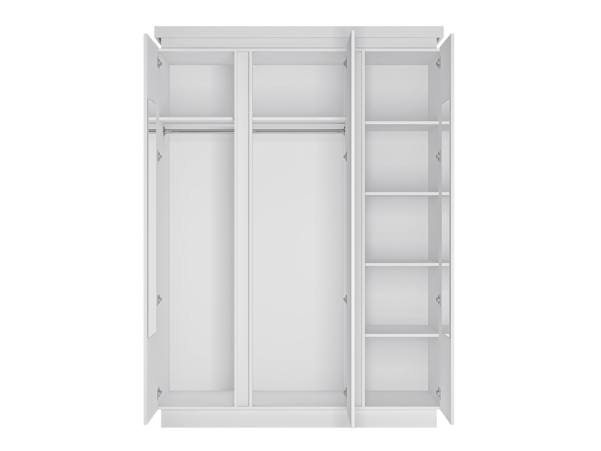 Riidekapp Feldeli 115 (Valge + Läikiv valge)