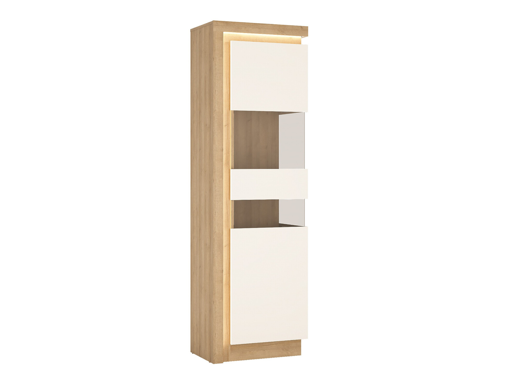 Riiul Feldeli 111 (Riviera tamm + Läikiv valge)