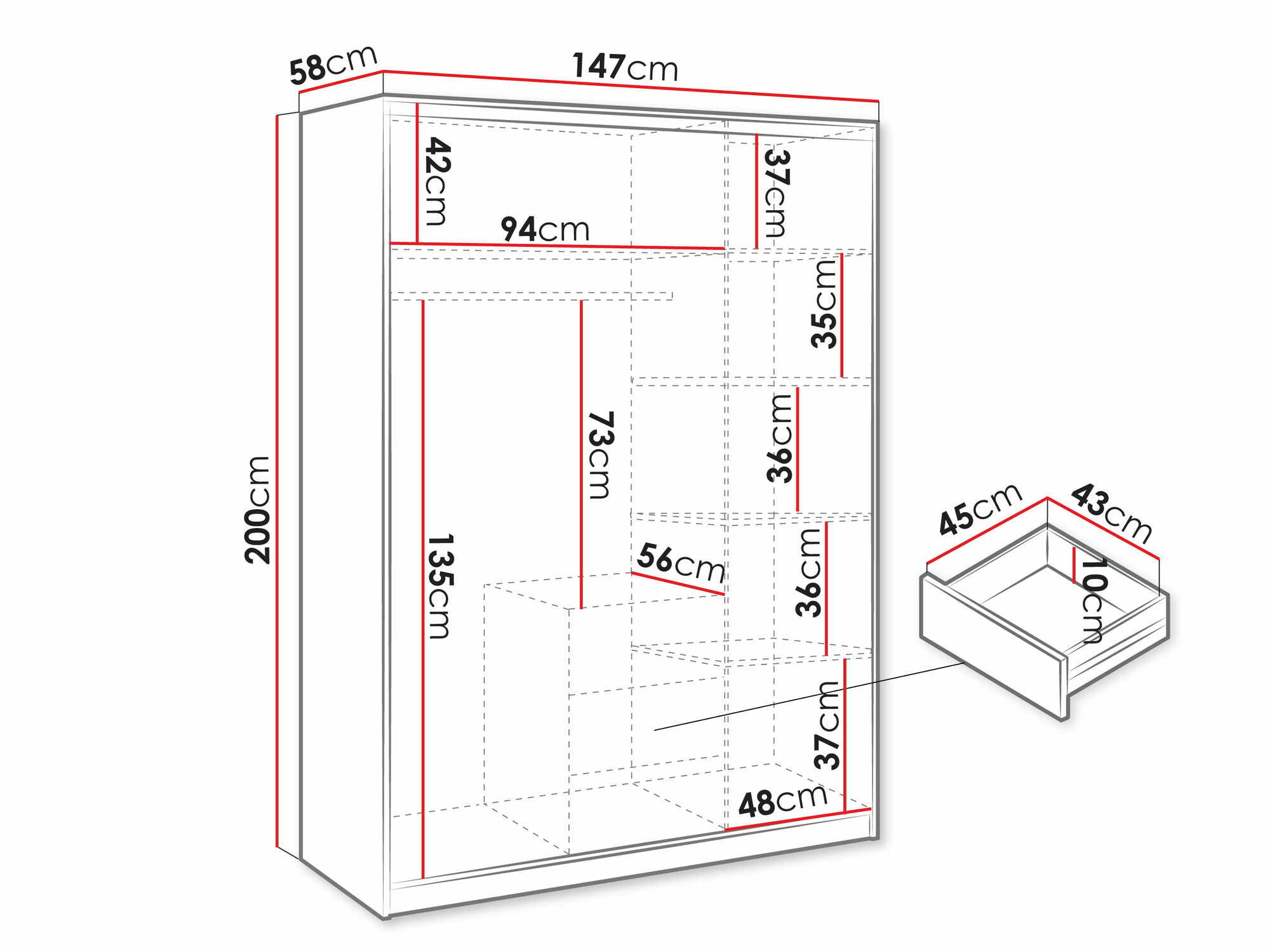 Riidekapp Rosa (Lilla)