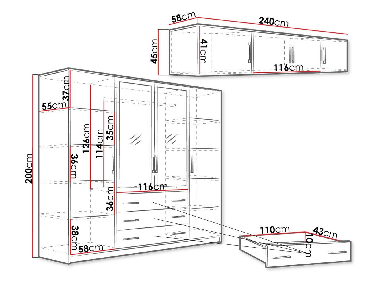 Riidekapp Dortivu 151 (Jah)